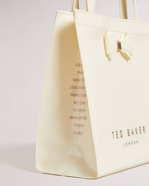 LARGE IVORY TED BAKER ICON BAG