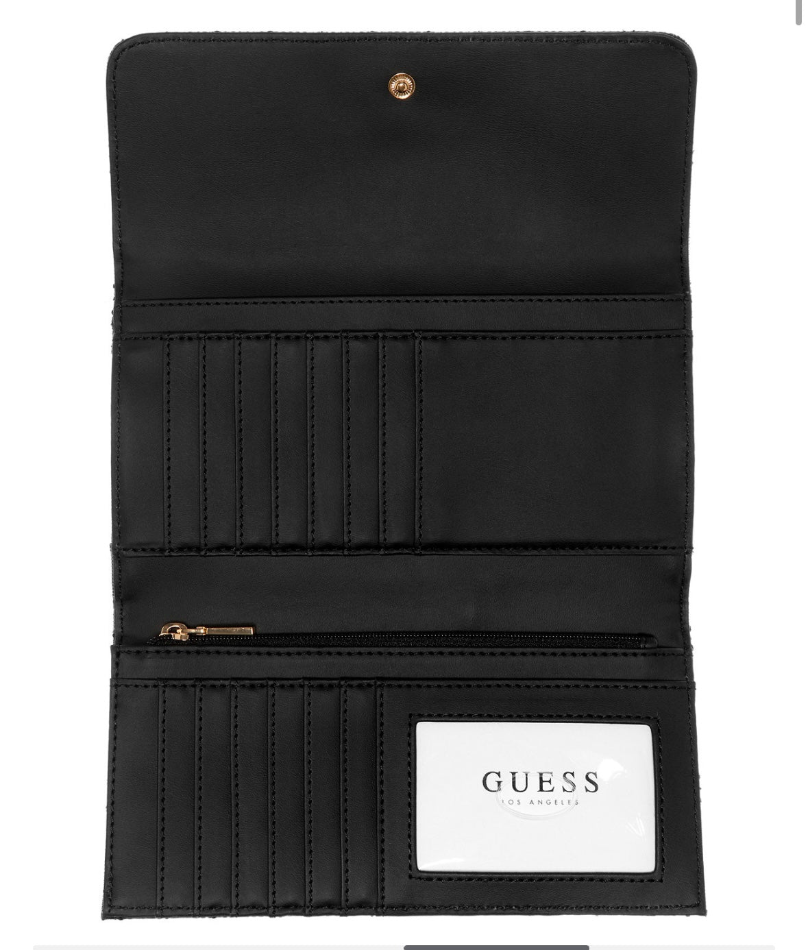 Womens boxed clutch wallet BLACK