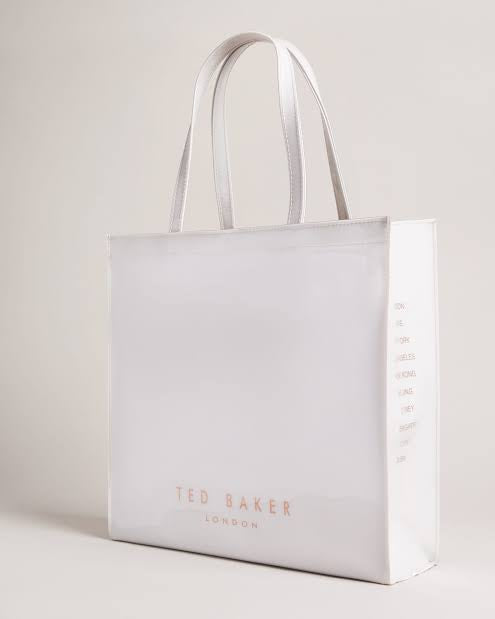 LARGE LIGHT GREY TED BAKER ICON TOTE BAG