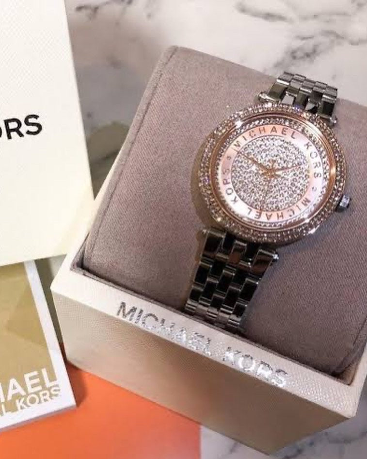 Michael Kors Mini Darci Crystal Pave Dial Ladies Watch MK3446