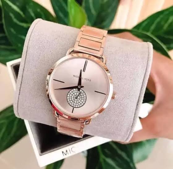 Michael Kors MK3640 PORTA Rose Gold Tone Slim Swarovski Diamonds Sub-Eye Dial Ladies Watch