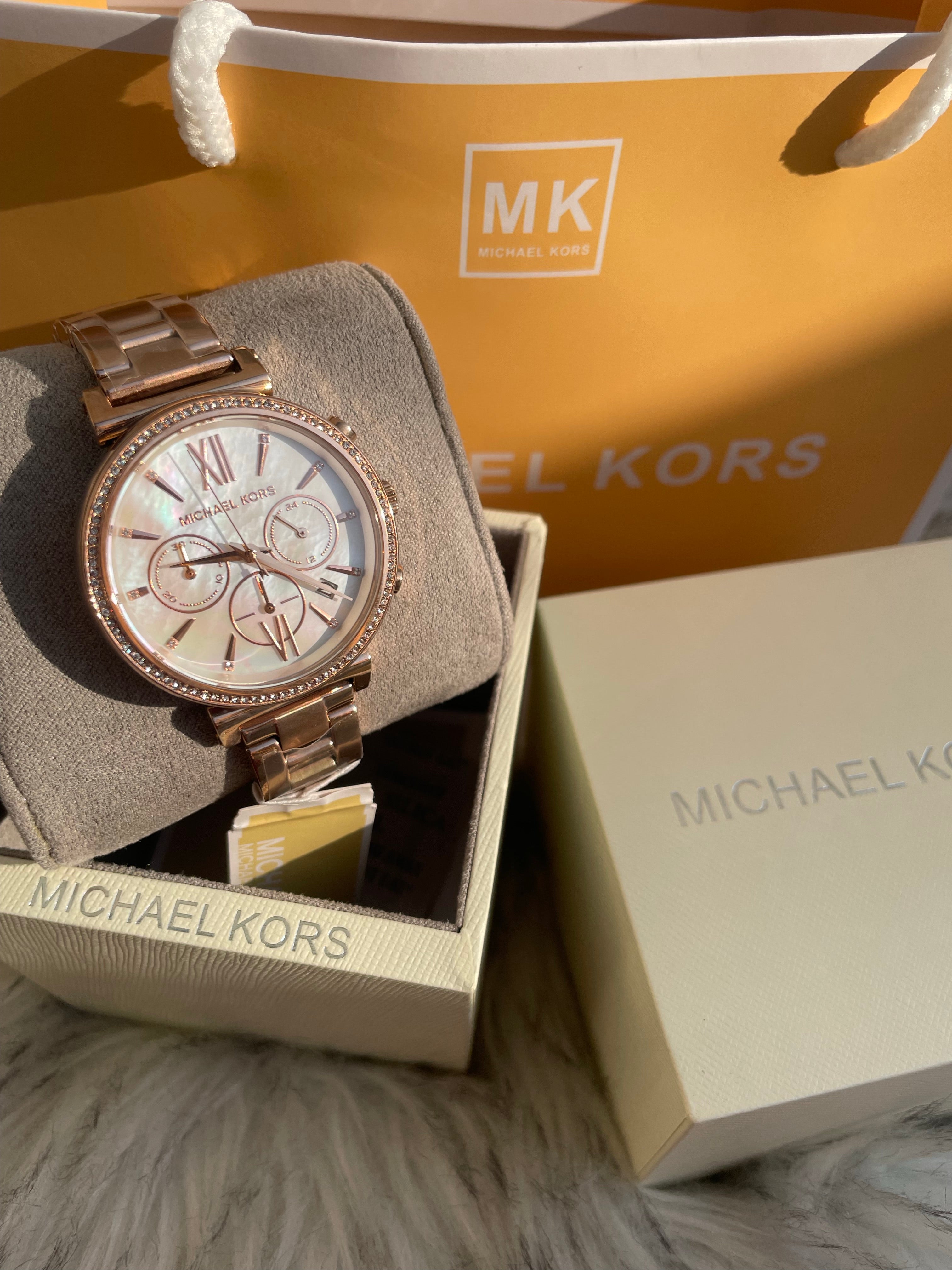 Michael Kors Sofie Chronograph Crystal Mother of Peal Dial Ladies Watch MK6576