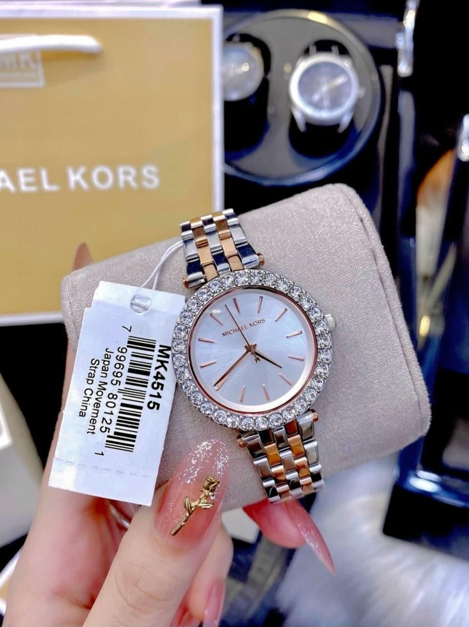 Michael Kors Women’s Quartz Stainless Steel White Dial 35mm Watch MK4515