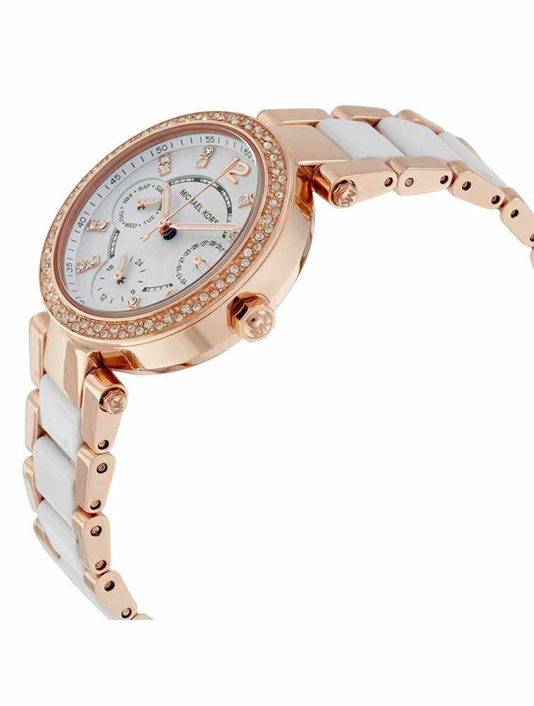 Michael Kors Parker Stainless Steel Watch With Glitz Accents